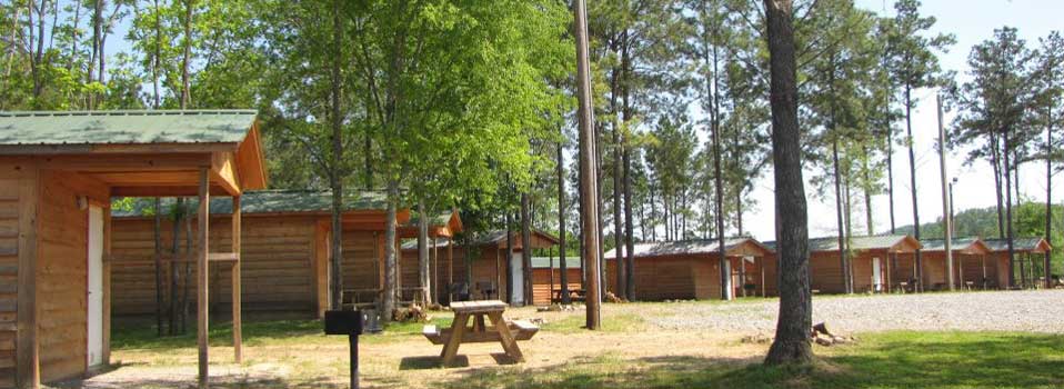 picnic area and cabins at stony